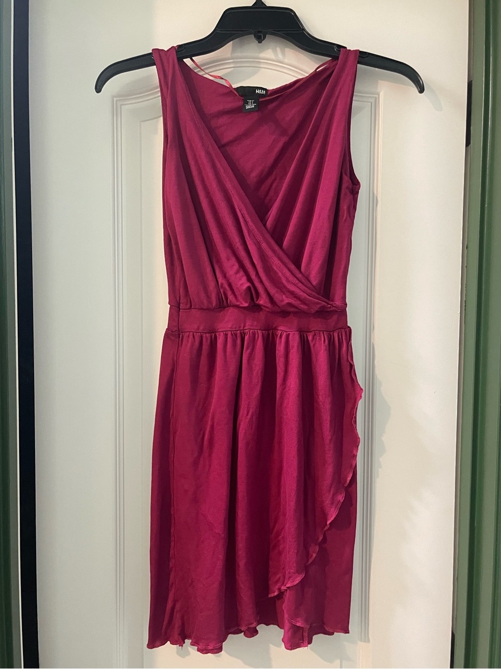 Bought at Italy H&M. Sleeveless Wrap-Front Midi Dress in Burgundy